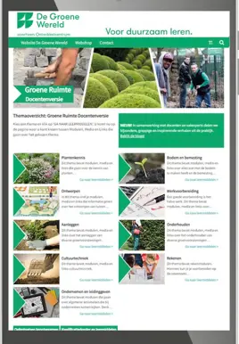 Startpagina Groene Ruimte - (docentenversie)