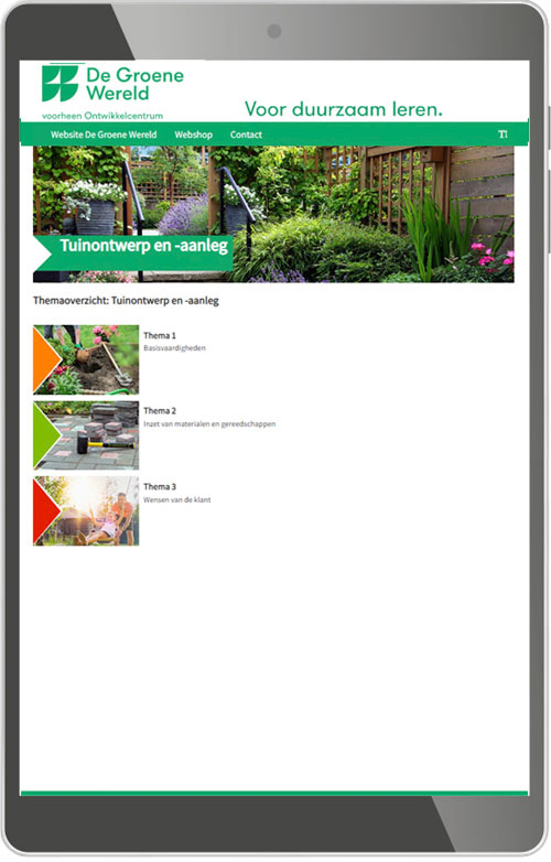 Profiel Groen keuzevak Tuinontwerp- en aanleg