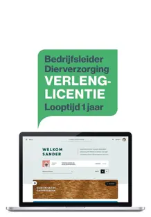 Animalis | Verlenglicentie Bedrijfsleider Dierverzorging - studiejaar 3 (gestart in 23-24)