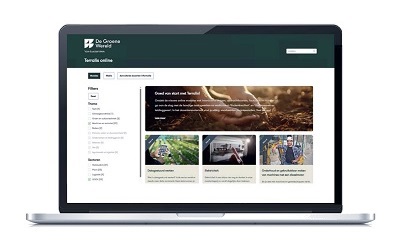 Terralis online omgeving docent laptop