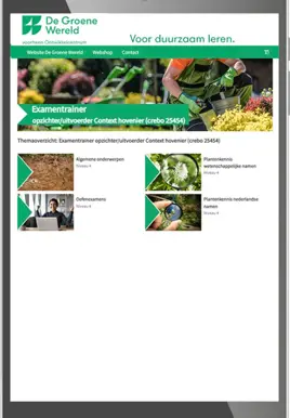 Examentrainer opzichter/uitvoerder Context hovenier  (niveau 4)