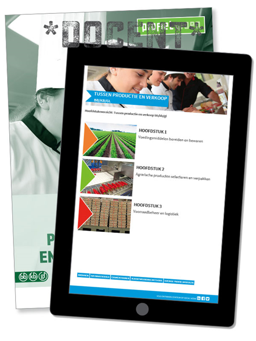 Tussen productie en verkoop online omgeving docent incl. werkboek