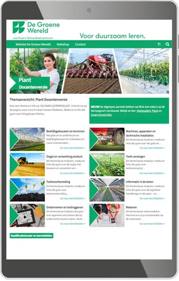 Startpagina Agro Plant - (docentenversie)