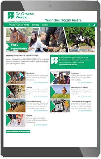 Startpagina Paardensport en -houderij - (docentenversie)